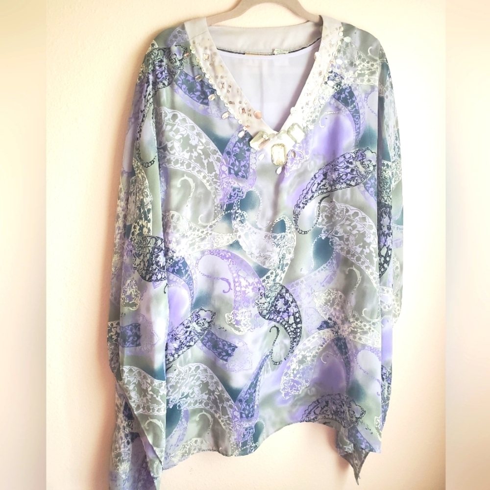 Soft Focus Tunic Scarf top - Picture 3 of 14